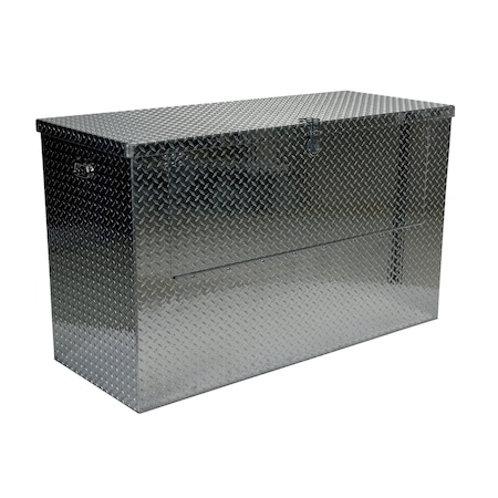 Vestil Portable Tool Box, Aluminum, 61" W x 26" D x 31" H, Added Fold Down Front APTS-3060-FD